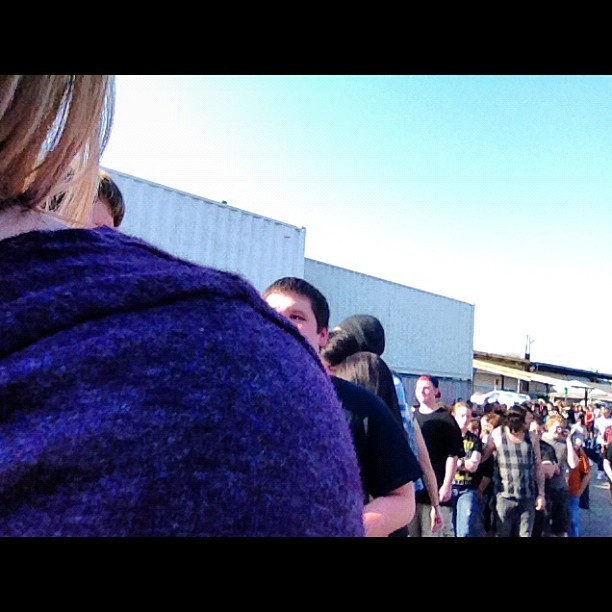 The huge line to get in. #ForToday #ASkylitDrive #MyChildrenMyBride #show#concert