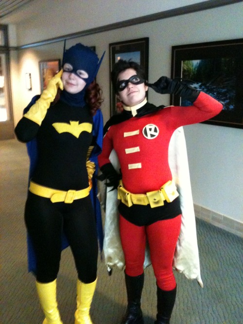 The two smartest members of the Batfam. Veliseraptor as Babs and InfectedScrew as Tim.