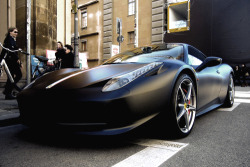 auerr:  Matte Black Ferrari 458 Italia