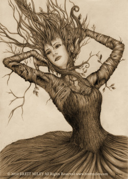 2headedsnake:  bmiley.deviantart.com Brett Miley, dancing tree girl 