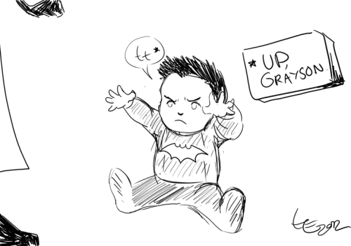 daddywarbats:LORD TYRANOPOCALPYSE DEMANDS UP, GRAYSON.I want to say something, but just … oh 