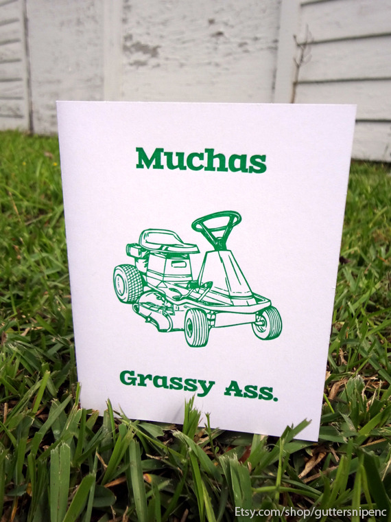 Muchas Grassy Ass. The Guttersnipe Thank You card.