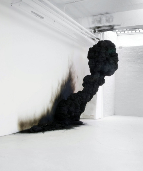 alecshao:Olaf Brzeski - Dream: Spontaneous Combustion, 2009, resin and soot Via 