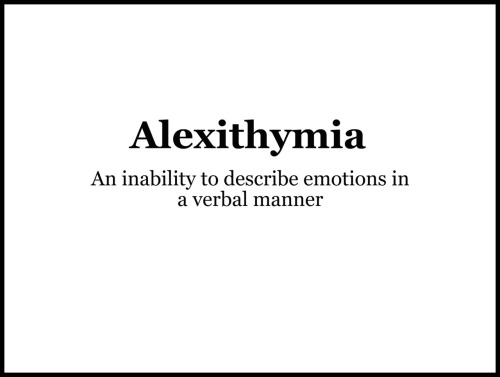 alexithymia