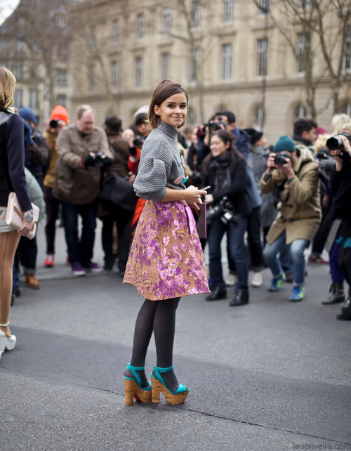 fashion-streetstyle:  On the streets….Miroslava adult photos