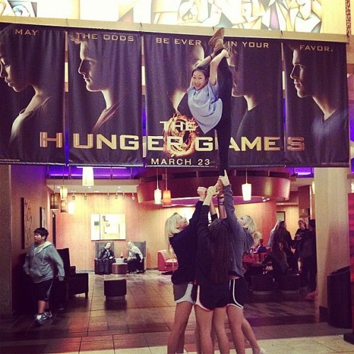 icheerxtreme:  Hunger games + Cheer = My life. 