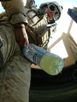 mansmells:  Hot military piss. 