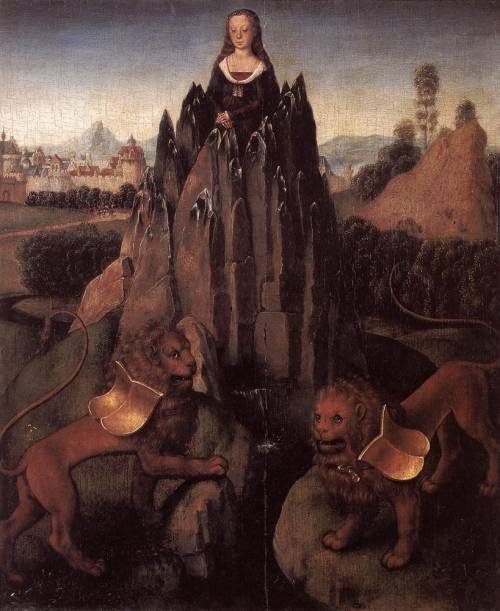 artandopinion:  Allegory with a Virgin 1479 - 1480 Hans Memling 