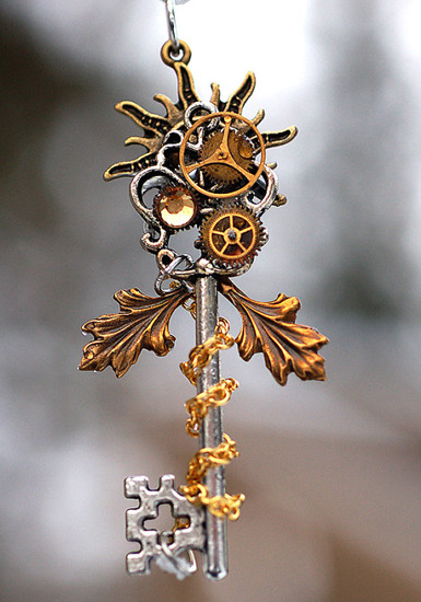 adrjs:  Magic Jewelry: Part I 1. Alluring Key2. Golden Steampunk Time Travel Key3.