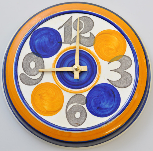 midcenturia-blog:Rörstrand ceramic clock for Westerstrands, Sweden