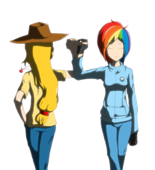 bronycurious:  buckyeahmylittlepony:  Brohoof, buddy! by ~Junker-kun  amazing. 
