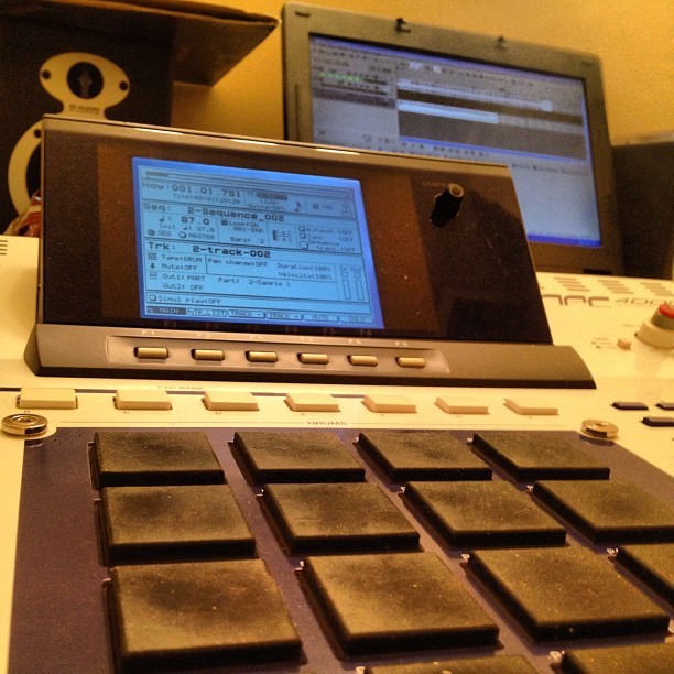 Hard at it #mpc4000 #beats (Taken with instagram)