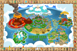 ianbrooks:  The Mushroom Kingdom Map c. 1985