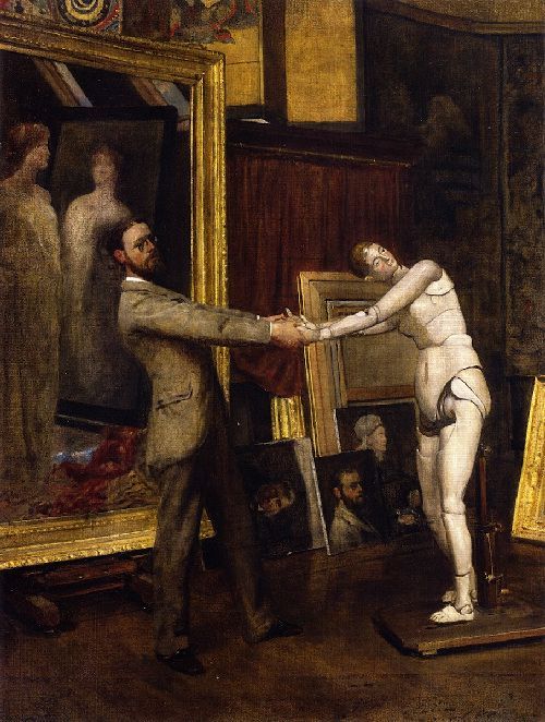 poboh:  His Favorite Model, John Ferguson Weir. American (1841 - 1926) 