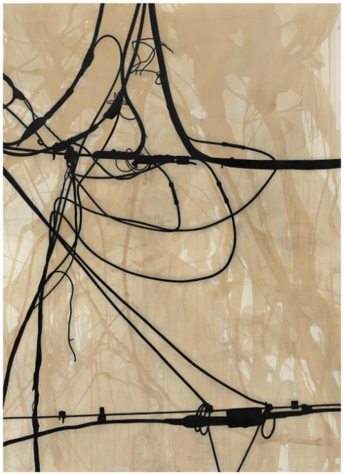 moodygallery.comRandy Twaddle, Vinelandia 2011, ink and coffee on paper, 83 &frac12;&quot; x