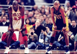 Michael Jordan Vs. Reggie Miller _ http://shafolarin.tumblr.com/