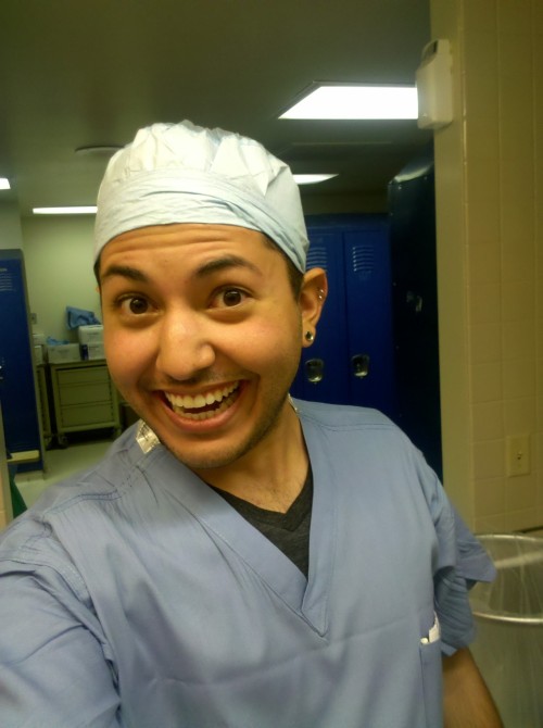 solis-radii:  Preppin for surgery! ;] Clearly it was an exciting day! 