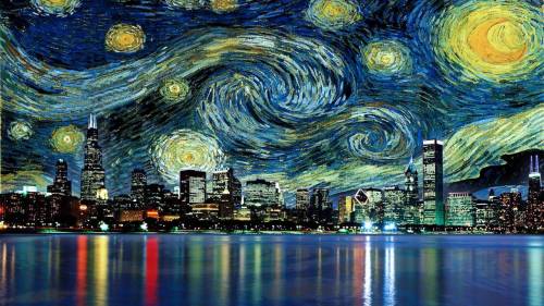 greatylinnihan:  Starry Chicago night - Imgur 