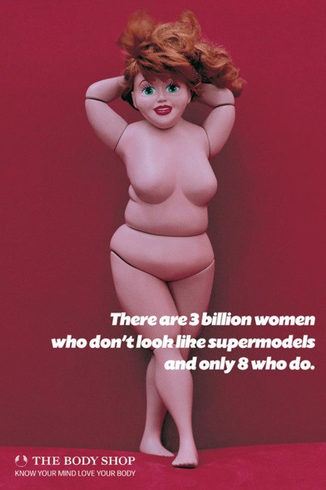  ”This was an ad made by bodyshop. But Barbie INC. found out about it and now it’s banned. Repost if you think this ad deserves to be seen.” 