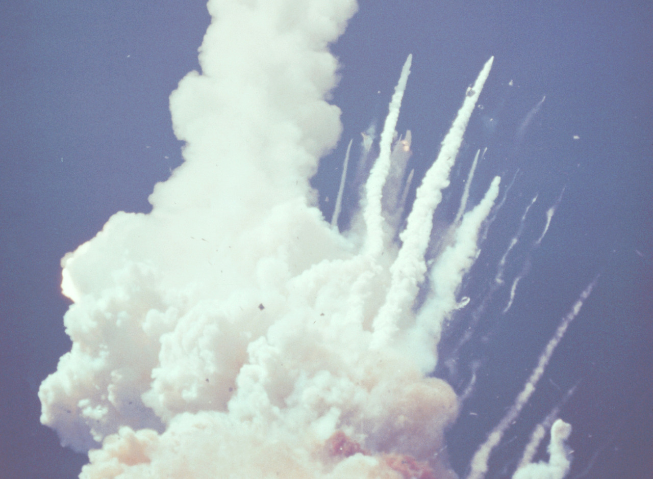 fuckyeahspaceexploration:  The destruction of space shuttle Challenger upon its launch.