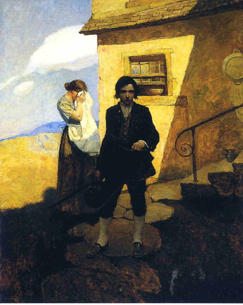 Giovanni Segantini, Mezzogiorno sulle Alpi, 1892 Andrew Wyeth, Jim Hawkins leaves home