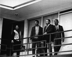 picturesofwar:  This day in history: Martin Luther King, Jr., aged 39, is assassinated by James Earl Ray while standing on the balcony of the Lorraine Motel in Memphis, Tennessee. April 4, 1968 - 44 years ago today. 