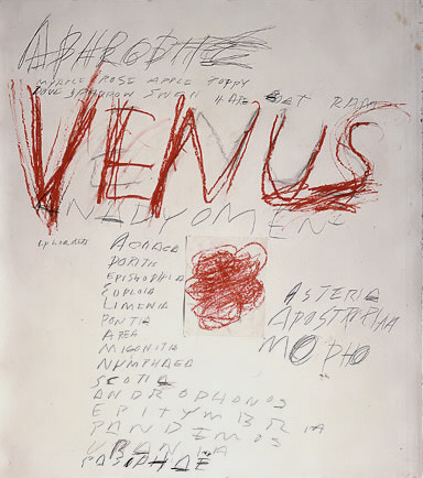 Porn Pics poetsorg:  Cy Twombly, Venus, 1975.  From