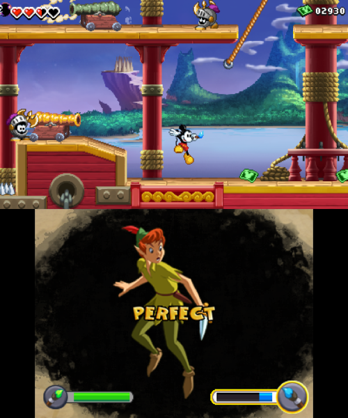tinycartridge:  Epic Mickey: Power of Illusion’s first 3DS screenshots show the mouse mascot jumping through Peter Pan and Beauty & the Beast-themed stages (click for larger images). Releases this fall. I am down for this. Buy: Epic Mickey games,