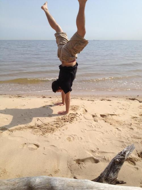 oliveracedavis:  At the beach. :) 