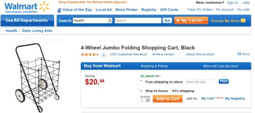 you know you’re hood when you order a folding cart off Walmart to do laundry.