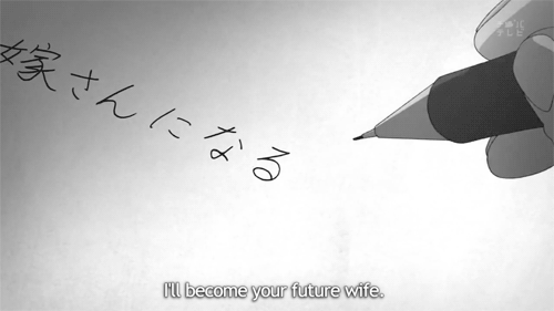 finalmix-deactivated20140222:  Yuno: I’ll become your future wife. Yukki: When we’re older. 