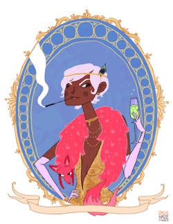 gingerhaze:  For my illustration mini-thesis, I’m making a series of animated portraits! Here’s one of them, a flapperish lady. 