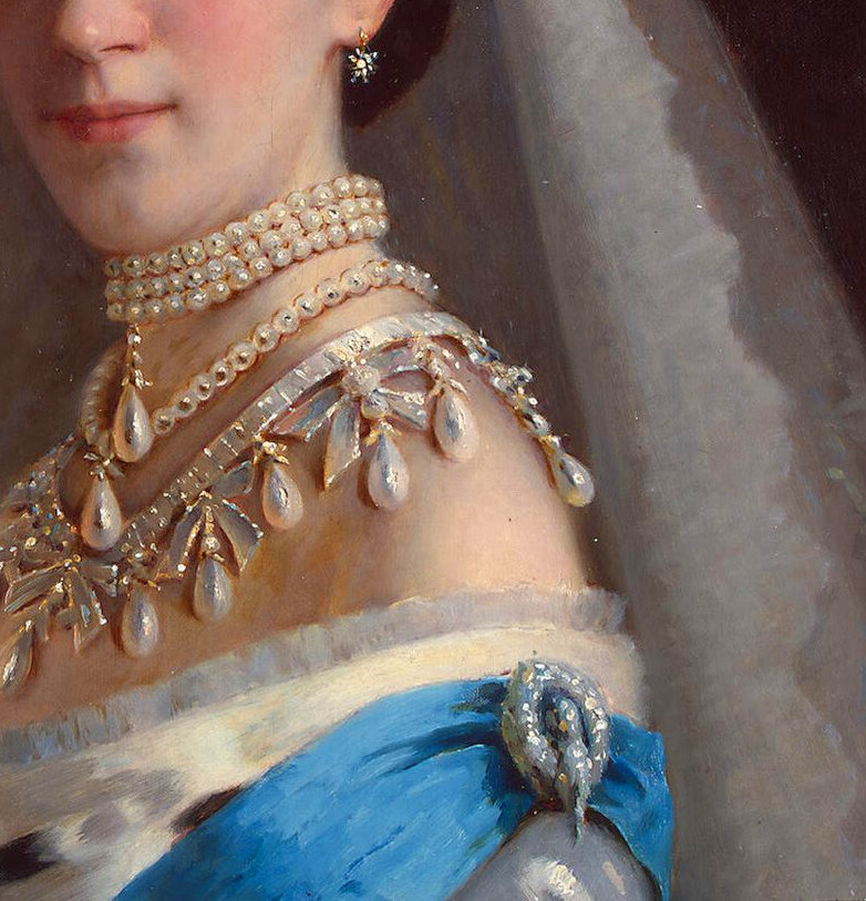antiquity-in-passing:  Portrait of Empress Maria Fiodorovna in a Head-Dress Decorated