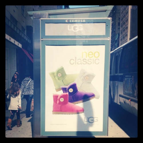 bootsnyc:  SPOTTED! New UGG Classic marketing campaign on 57th Street. 