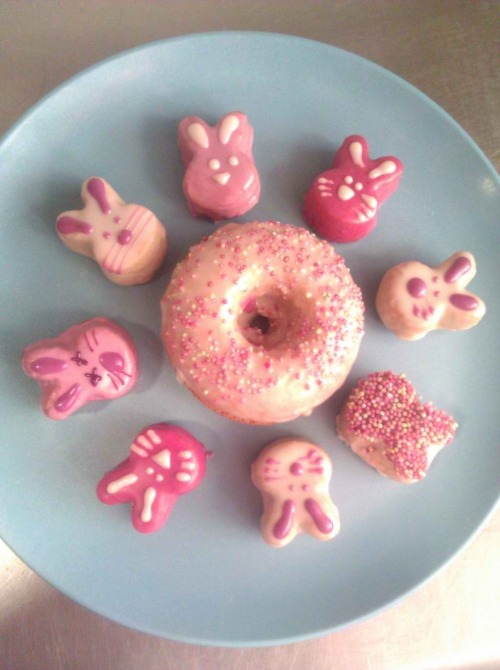 One more time … BUNNY DONUTS! veganyam:  bunny donuts, BUNNY DONUTS babycakesnyc:  If you hat