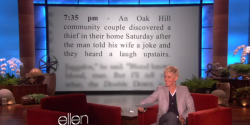 NO ELLEN THAT IS NOT FUNNY WHY ARE YOU SMILING?? IF THIS HAPPENED TO ME I WOULD SHIT MY HEART OUT OF FEAR