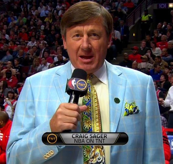 4/5/2012 - Celtics @ Bulls
Craig Sager 1st quarter sideline report (close-up)