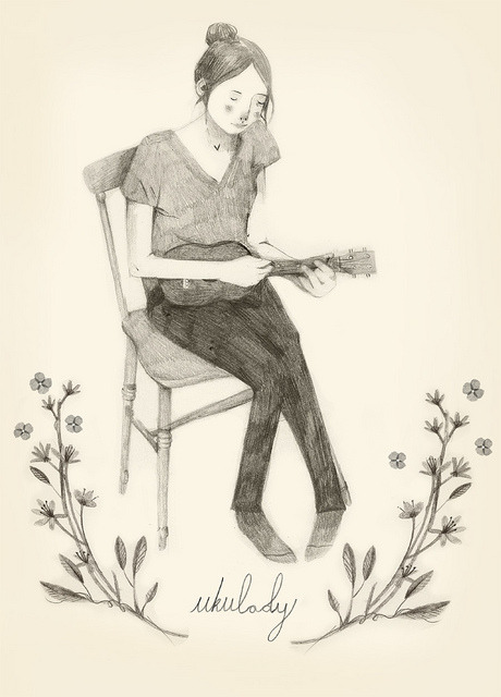 dalek-bread:  Ukulady. by Clare Owen Illustration on Flickr. 