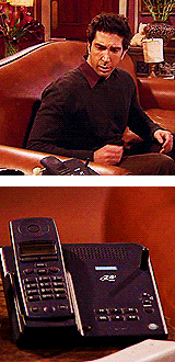 ptrparker:  Rachel: (on the answering machine) Ross, hi. It’s me. I just got back