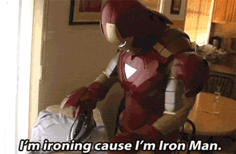 shoot-bullets-my-way:  I’m ironing cause I’m Iron Man 