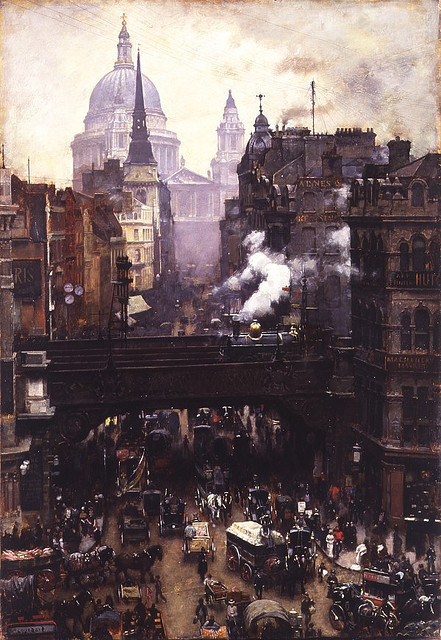 vcrfl:  William Logsdail: St. Paul’s and Ludgate Hill, 1884–87. Exhibited at