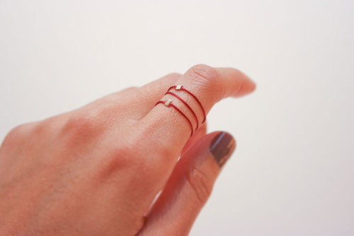 DIY Silk Stacking Rings. One of the easiest DIYs I’ve seen that still looks nice. Silk cord an