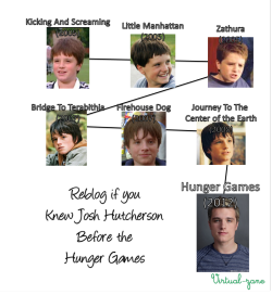 theboywasonfiretoo:  musicfanmegann:  virtual-zane:  Reblog if you knew Josh Hutcherson before The Hunger Games.  ot when he was younger but yes about 2007  YES K&amp;S 