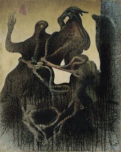 capacity:  Max Ernst, Zoomorphic couple 