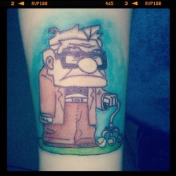 pixarmovies:  Carl Fredericksen Sharpie Tattoo