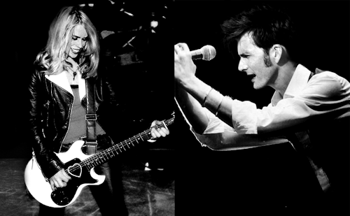 allumina:  Rose as Joan Jett / the Doctor as David Bowie (Thin White Duke era) (inspired by this fun piece of fic: Gallifrey Records by gallifreyburning and allrightfine!)