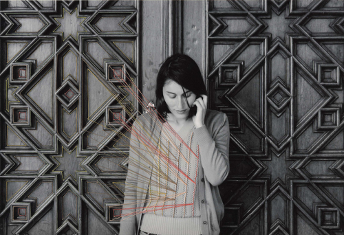 tacticalshoyu:  Maria Aparicio of Santiago, Chile collaborates with photographers – adding unexpected visual elements with needle and thread. 