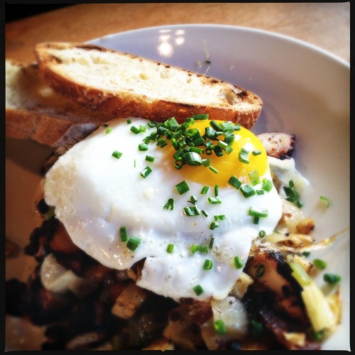 The misc. Seattle food post! 1 and 2: Breakfast at Lola. (1) Octopus hash, (2) eggs benedict 3. Kore