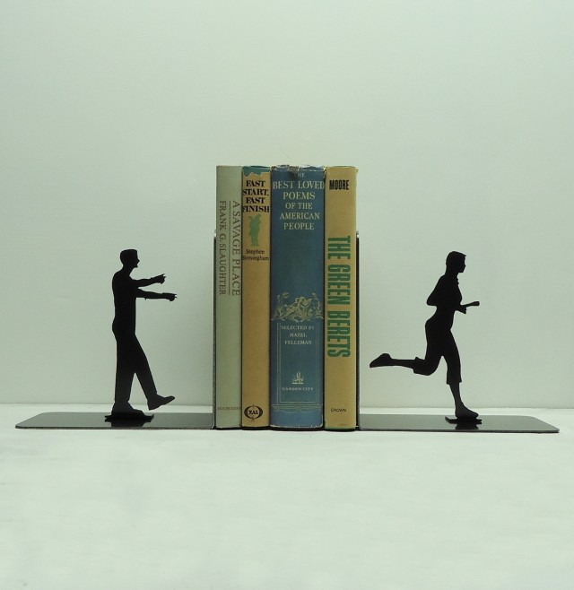 oliphillips:  Clever Bookends by Knob Creek Metal Arts 