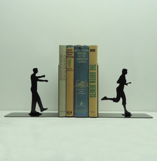 oliphillips:  Clever Bookends by Knob Creek Metal Arts 